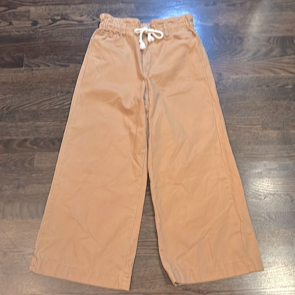 Kenzie wide leg tan cotton pants